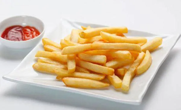 Finished crispy French fries