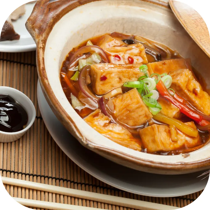 Finished soy sauce braised tofu