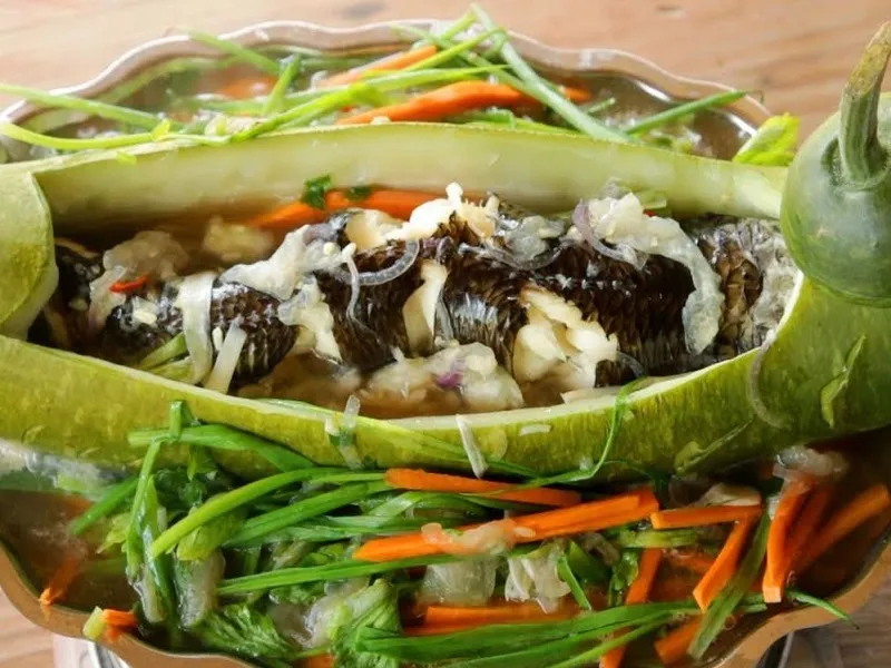 How to Make Steamed Snakehead Fish with Gourd