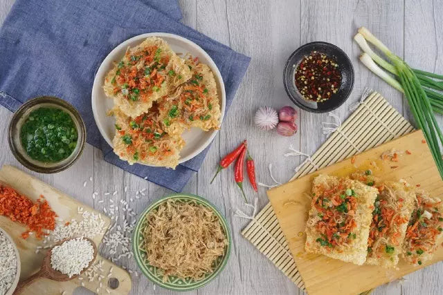 cách làm cơm cháy chà bông chay