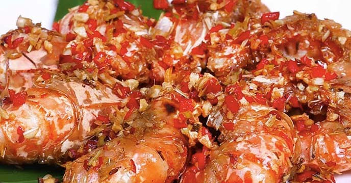 cách làm tôm kho sả ớt