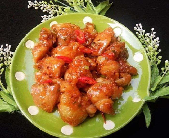 Finished Sweet and Sour Fried Chicken