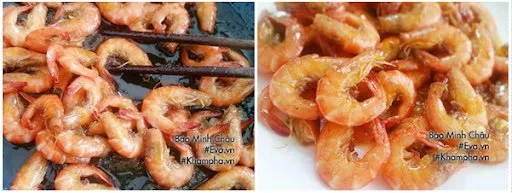 Braising shrimp with beautiful caramel sauce