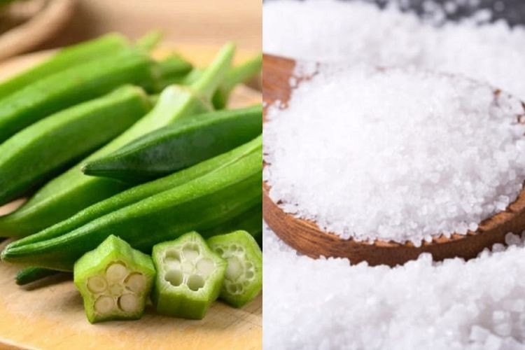 Ingredients needed to boil okra