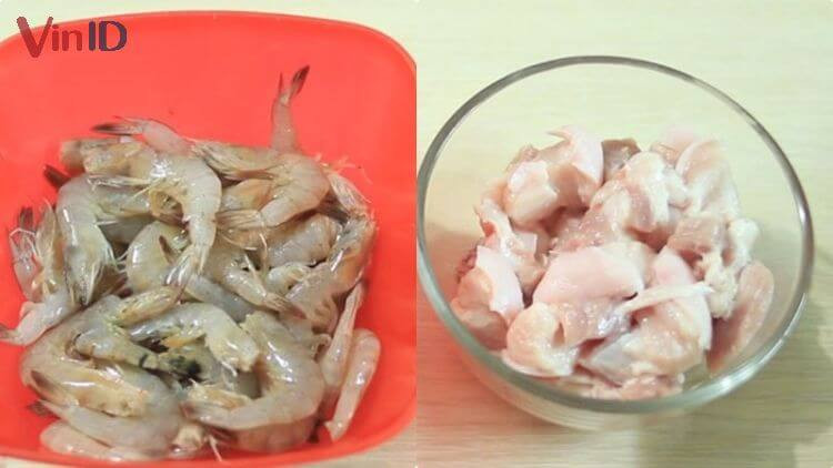 Nguyên liệu chính cho món tôm kho thịt ba chỉ