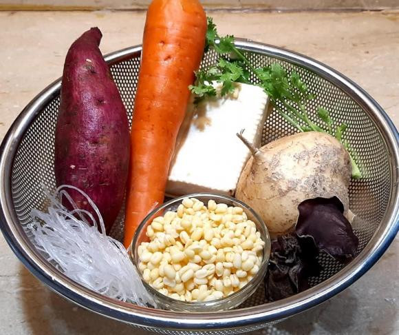 Nguyên liệu chính làm món rau củ hấp chay