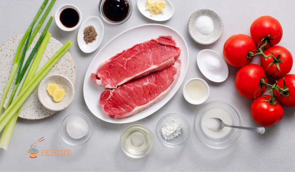 Nguyên liệu chính làm món thịt bò xào cà chua