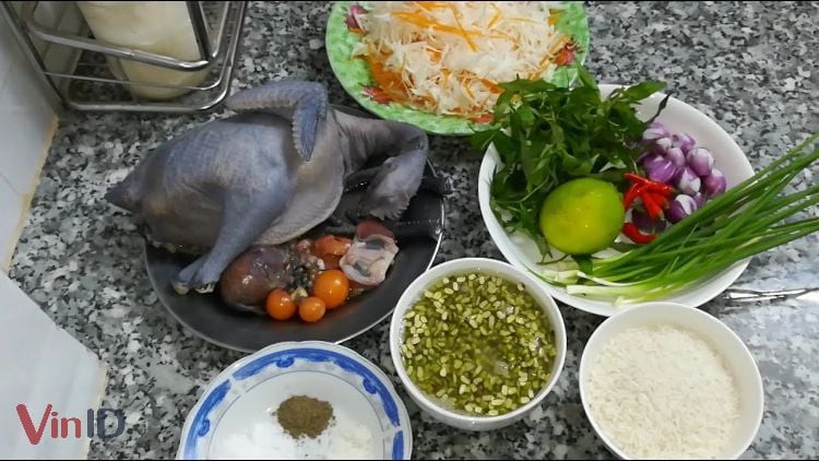 Nguyên liệu làm canh gà hầm đậu xanh