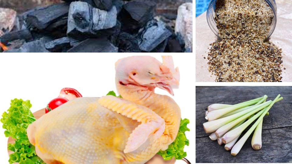 Nguyên liệu làm gà nướng than hoa