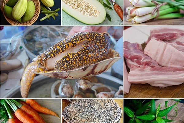 Ingredients for squid salad