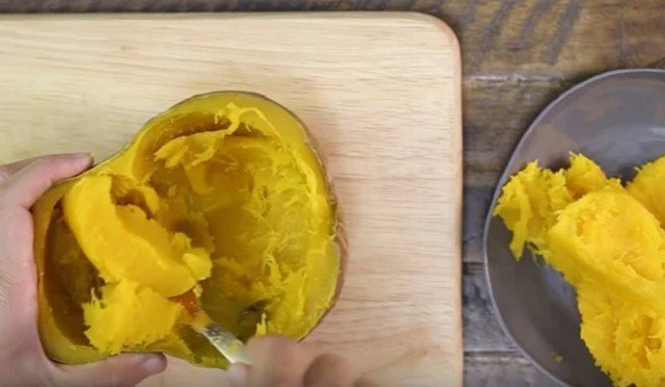 Roasting the pumpkin enhances the soup's flavor