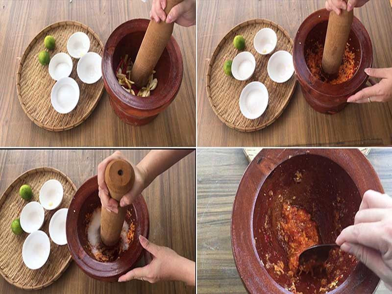 Preparing the ginger fish sauce