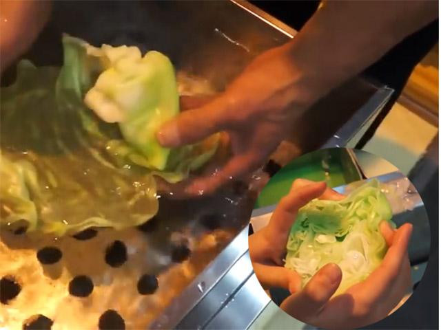 Rau muống luộc xanh mướt