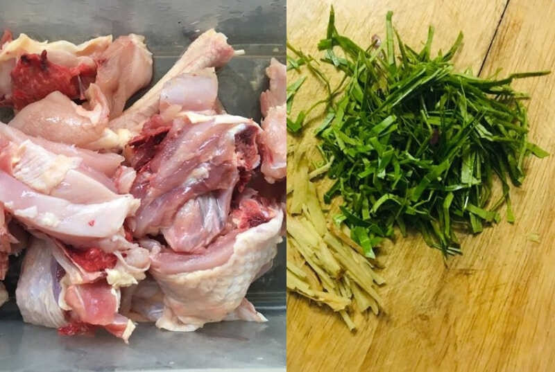 Preparing Lemongrass and Kaffir Lime Chicken