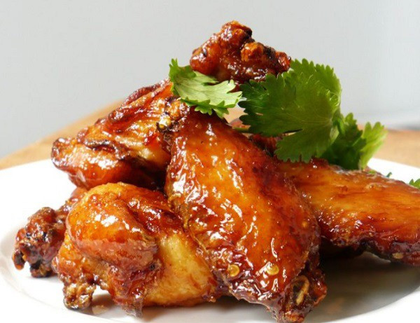 Final product of fish sauce fried chicken wings