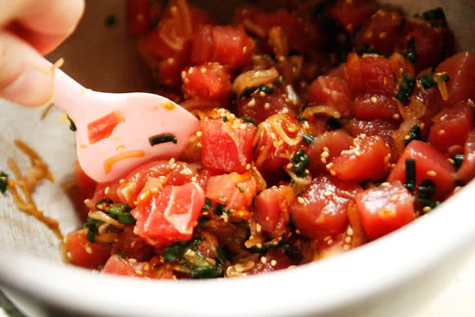 Finished Japanese-Style Salmon Salad