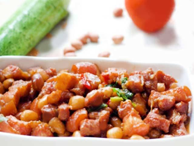 Thành phẩm món thịt kho lạc