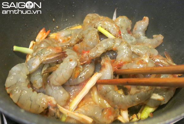 Thành phẩm món tôm kho sa tế