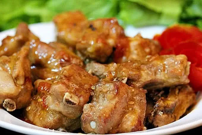 Producto final de costillas asadas con tamarindo