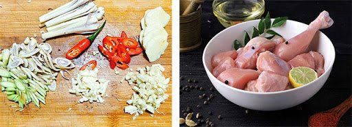 Chicken Marinated with Spices and Lemongrass