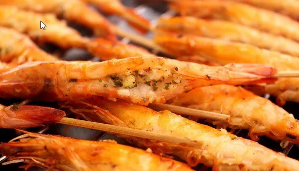 Gambas asadas en horno
