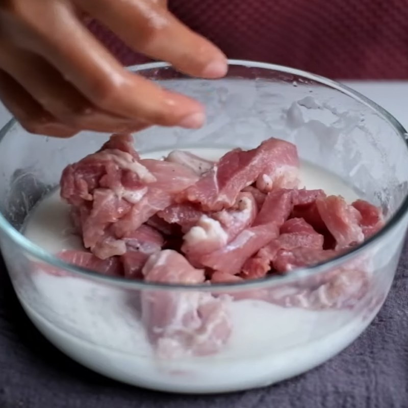 Coating Pork with Batter