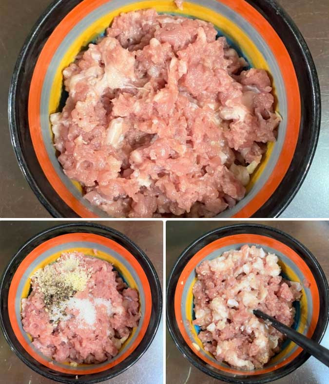 Marinar la carne picada
