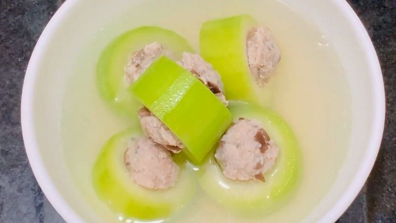 Winter melon being braised on the stove