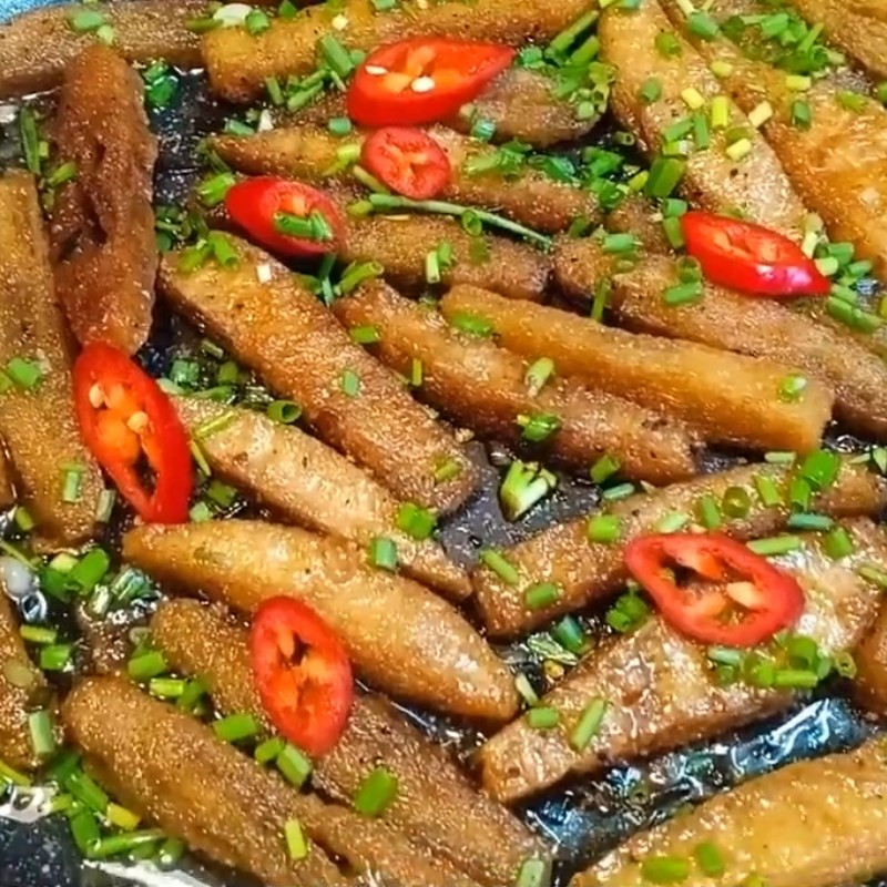 Finished dish of pepper braised vegetarian ribs