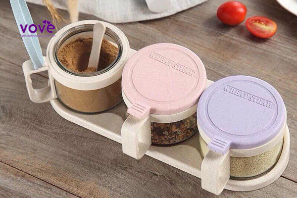 Completed Indian-style chickpea salad - appetizing and colorful