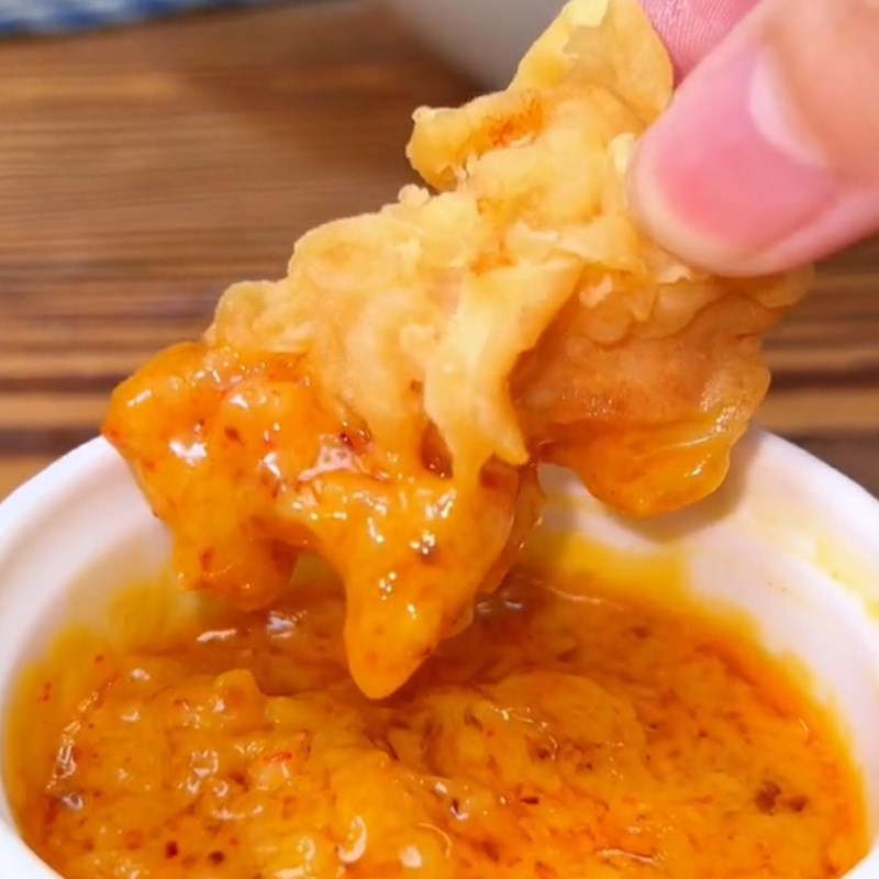 Finished Honey Garlic Fried Chicken