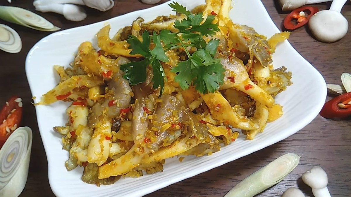 Nấm bào ngư kho sả ớt