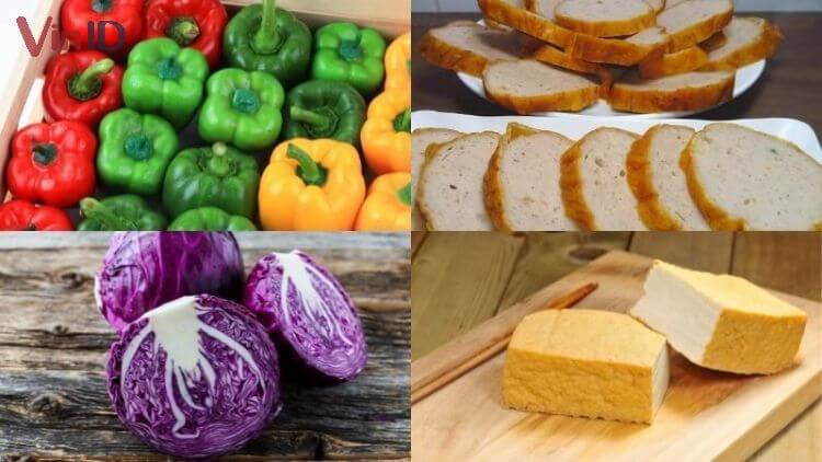 Nguyên liệu chính cho món gỏi bắp cải tím chay