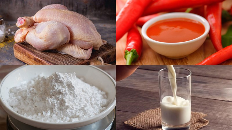 Ingredients for Korean Spicy Fried Chicken