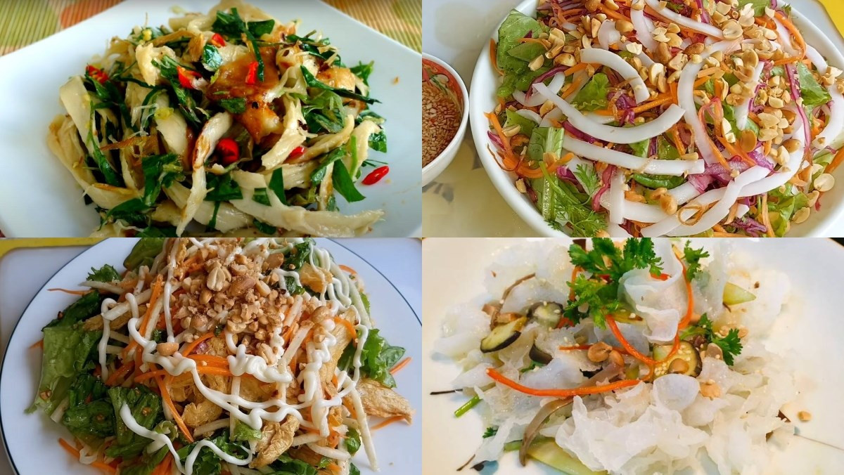 Nguyên liệu làm gỏi bầu non chay