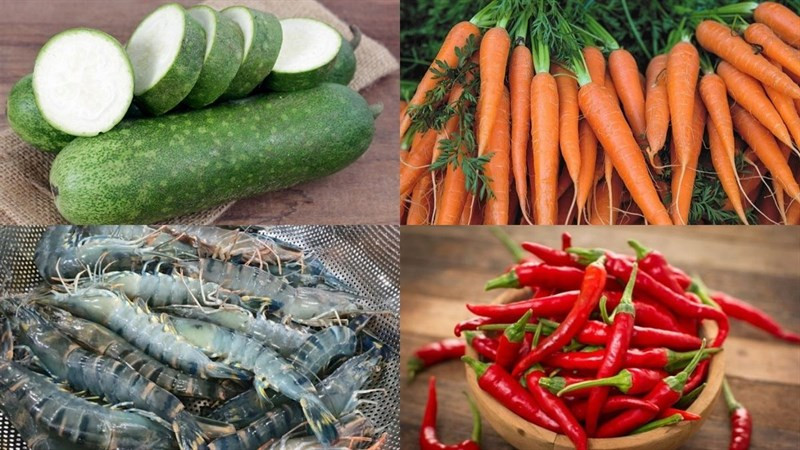 Ingredientes para ensalada de calabaza vegetariana