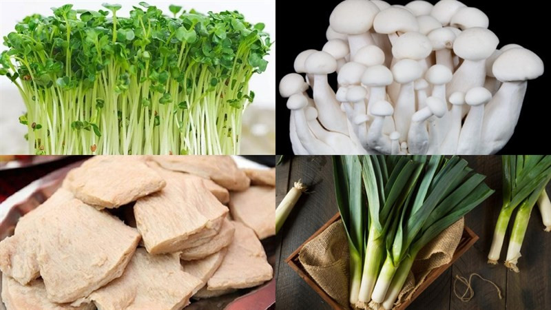 Ingredients for vegan sprout salad