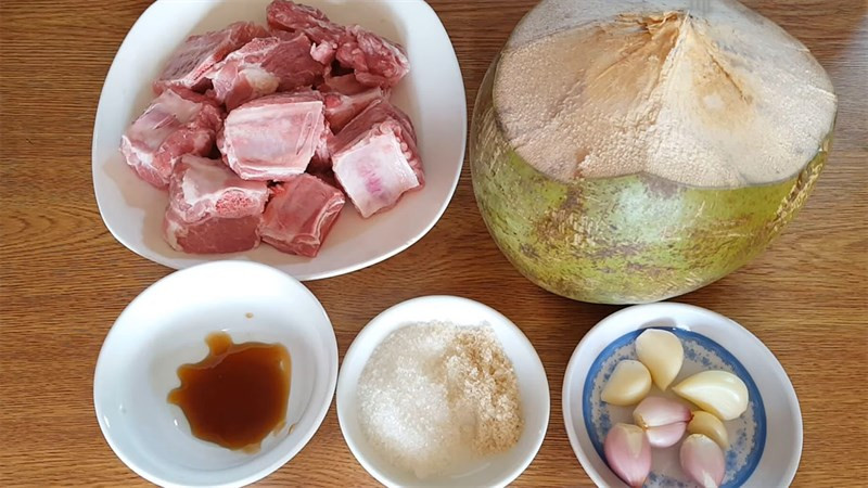 Ingredients for Coconut-Steamed Ribs