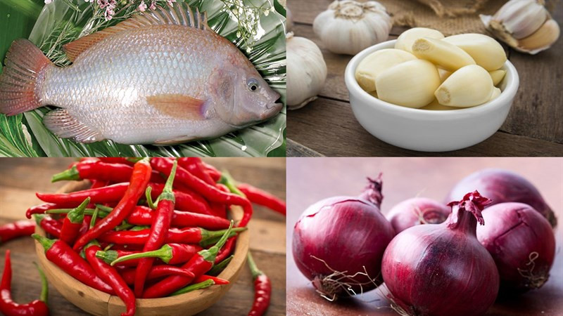Nguyên liệu món cá chiên nước mắm tỏi