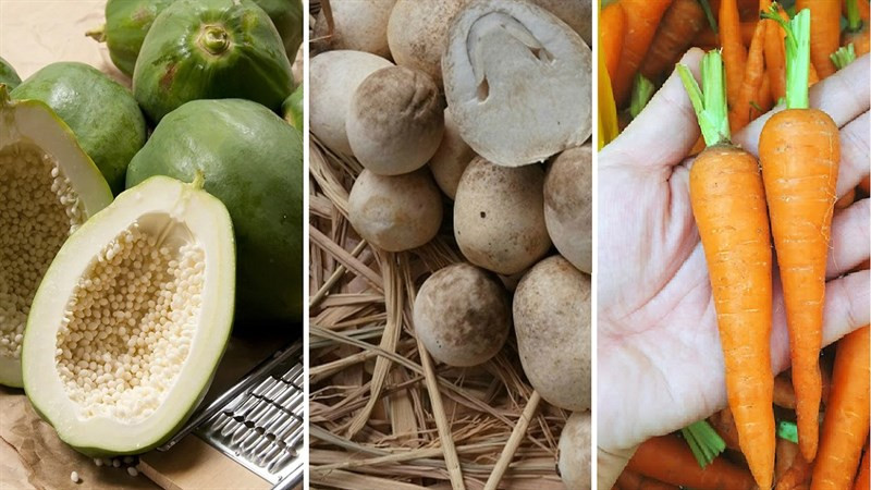 Nguyên liệu món canh đu đủ hầm chay