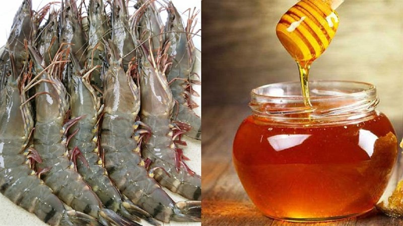 Nguyên liệu món tôm nướng mật ong
