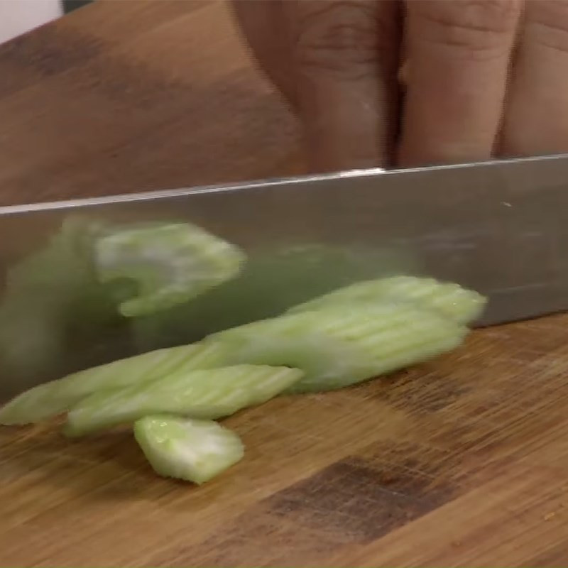 Preparing ingredients for vegan sprout salad