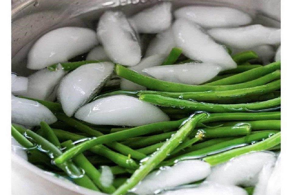 Finished Boiled Green Beans
