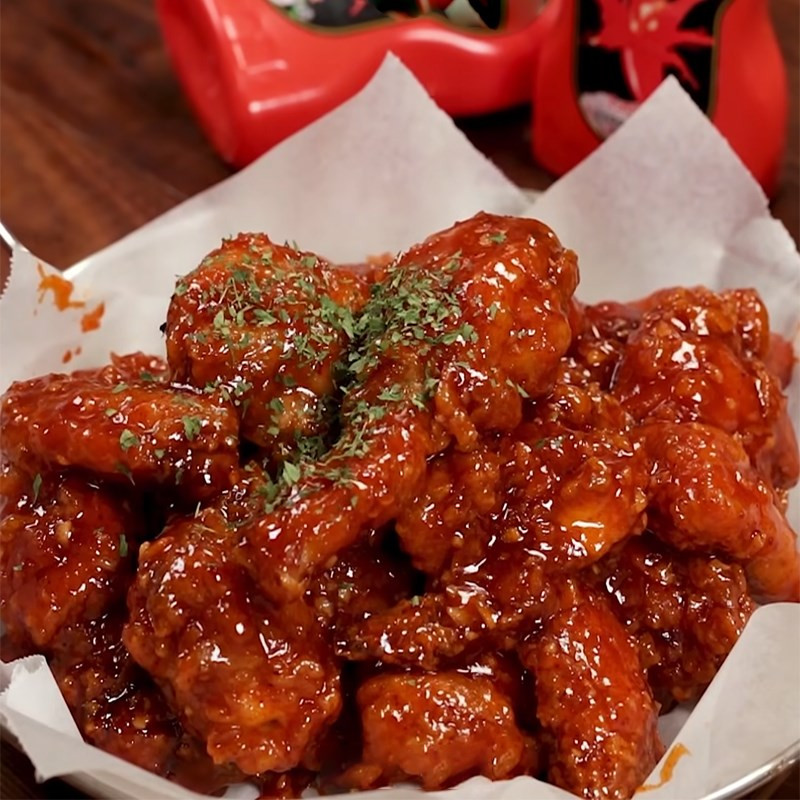 Finished Korean Spicy Fried Chicken