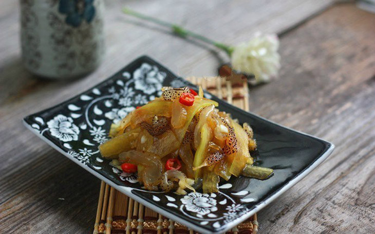 Finished Vegan Watermelon Rind Salad