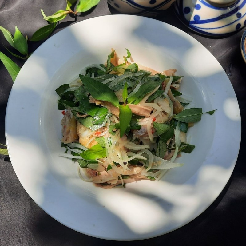 Finished Chicken and Vietnamese Coriander Salad