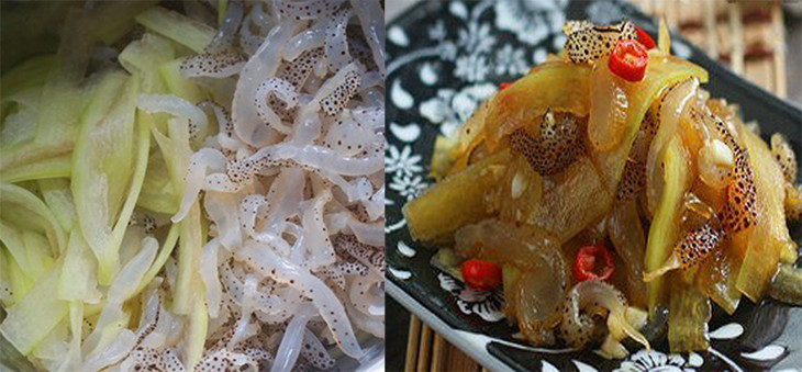 Mixing Vegan Watermelon Rind Salad