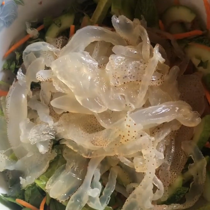 Mezcla de la ensalada de medusa y pepino