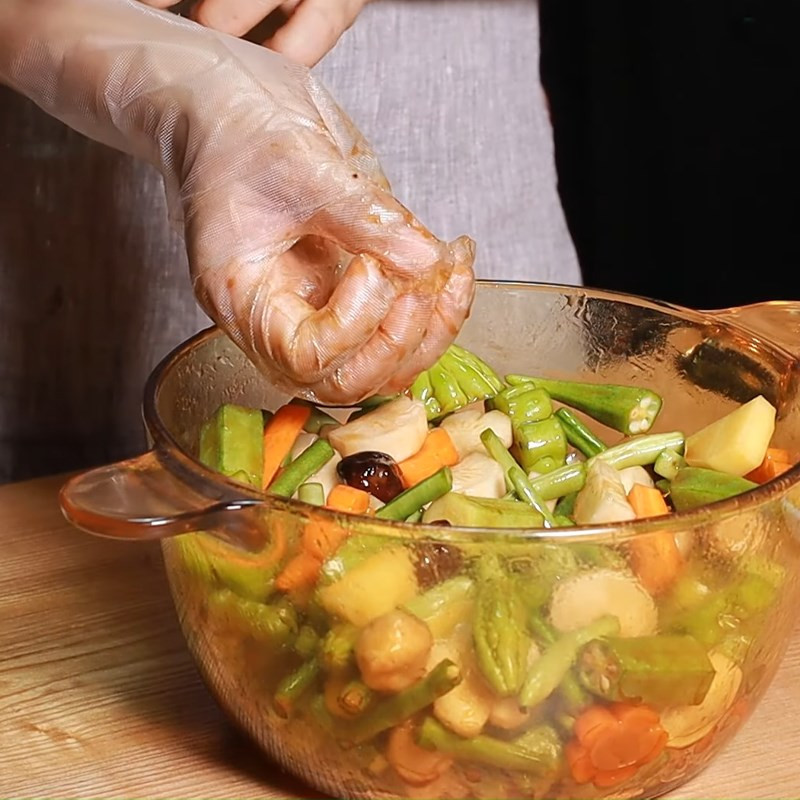 Marinating the Vegetables