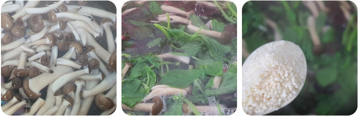 Nấu canh rau dền nấu nấm